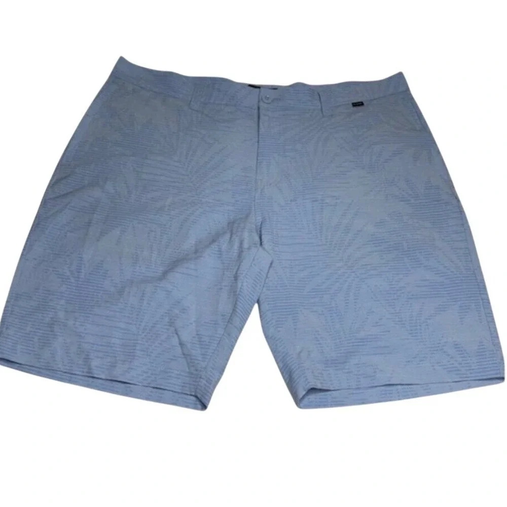 Travis‎ Mathew Mens Blue Palm Leaf Print Performance Golf Shorts Size 40 Stretch